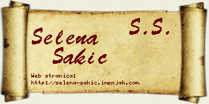 Selena Šakić vizit kartica